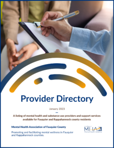 Provider Directory, created by the Mental Health Association of Fauquier County